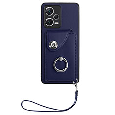 Silikon Hülle Handyhülle Gummi Schutzhülle Flexible Leder Tasche BF1 für Xiaomi Poco X5 5G Blau