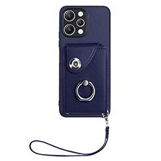 Silikon Hülle Handyhülle Gummi Schutzhülle Flexible Leder Tasche BF1 für Xiaomi Redmi 12 4G Blau