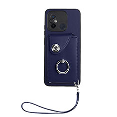 Silikon Hülle Handyhülle Gummi Schutzhülle Flexible Leder Tasche BF1 für Xiaomi Redmi 12C 4G Blau