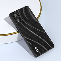 Silikon Hülle Handyhülle Gummi Schutzhülle Flexible Leder Tasche BH2 für Sony Xperia 5 V Schwarz