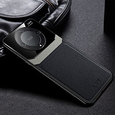 Silikon Hülle Handyhülle Gummi Schutzhülle Flexible Leder Tasche FL1 für Huawei Honor X9b 5G Schwarz