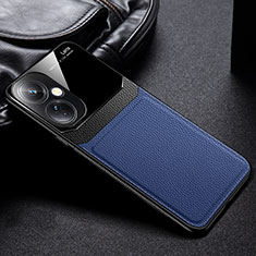 Silikon Hülle Handyhülle Gummi Schutzhülle Flexible Leder Tasche FL1 für OnePlus Nord CE 3 5G Blau