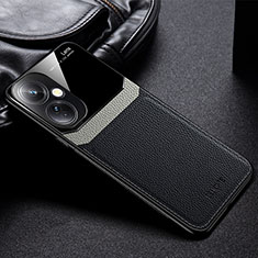 Silikon Hülle Handyhülle Gummi Schutzhülle Flexible Leder Tasche FL1 für OnePlus Nord CE 3 5G Schwarz
