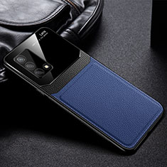 Silikon Hülle Handyhülle Gummi Schutzhülle Flexible Leder Tasche FL1 für Oppo A74 4G Blau