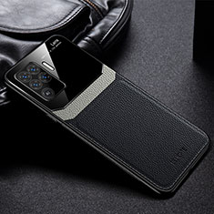 Silikon Hülle Handyhülle Gummi Schutzhülle Flexible Leder Tasche FL1 für Oppo A94 4G Schwarz