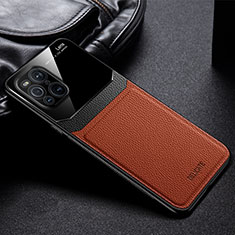 Silikon Hülle Handyhülle Gummi Schutzhülle Flexible Leder Tasche FL1 für Oppo Find X3 5G Braun