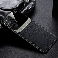 Silikon Hülle Handyhülle Gummi Schutzhülle Flexible Leder Tasche FL1 für Oppo Find X3 5G Schwarz