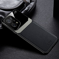 Silikon Hülle Handyhülle Gummi Schutzhülle Flexible Leder Tasche FL1 für Oppo Find X5 5G Schwarz