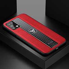 Silikon Hülle Handyhülle Gummi Schutzhülle Flexible Leder Tasche FL1 für Samsung Galaxy A02s Rot