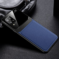 Silikon Hülle Handyhülle Gummi Schutzhülle Flexible Leder Tasche FL1 für Samsung Galaxy A42 5G Blau