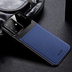 Silikon Hülle Handyhülle Gummi Schutzhülle Flexible Leder Tasche FL1 für Samsung Galaxy A81 Blau