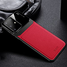 Silikon Hülle Handyhülle Gummi Schutzhülle Flexible Leder Tasche FL1 für Samsung Galaxy A81 Rot