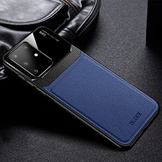 Silikon Hülle Handyhülle Gummi Schutzhülle Flexible Leder Tasche FL1 für Samsung Galaxy M60s Blau