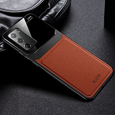 Silikon Hülle Handyhülle Gummi Schutzhülle Flexible Leder Tasche FL1 für Samsung Galaxy Note 20 5G Braun