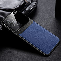 Silikon Hülle Handyhülle Gummi Schutzhülle Flexible Leder Tasche FL1 für Vivo iQOO 11 5G Blau