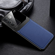 Silikon Hülle Handyhülle Gummi Schutzhülle Flexible Leder Tasche FL1 für Vivo V27 5G Blau