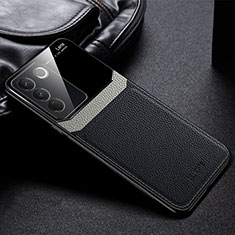Silikon Hülle Handyhülle Gummi Schutzhülle Flexible Leder Tasche FL1 für Vivo V27 5G Schwarz