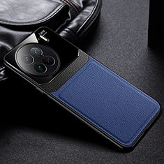 Silikon Hülle Handyhülle Gummi Schutzhülle Flexible Leder Tasche FL1 für Vivo X90 Pro 5G Blau