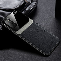 Silikon Hülle Handyhülle Gummi Schutzhülle Flexible Leder Tasche FL1 für Xiaomi Poco M3 Schwarz