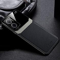 Silikon Hülle Handyhülle Gummi Schutzhülle Flexible Leder Tasche FL1 für Xiaomi Redmi 10 5G Schwarz