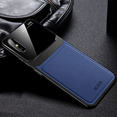 Silikon Hülle Handyhülle Gummi Schutzhülle Flexible Leder Tasche FL1 für Xiaomi Redmi 9AT Blau