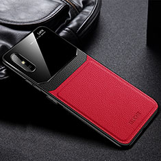 Silikon Hülle Handyhülle Gummi Schutzhülle Flexible Leder Tasche FL1 für Xiaomi Redmi 9AT Rot