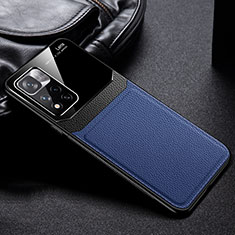 Silikon Hülle Handyhülle Gummi Schutzhülle Flexible Leder Tasche FL1 für Xiaomi Redmi Note 11 Pro+ Plus 5G Blau