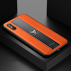 Silikon Hülle Handyhülle Gummi Schutzhülle Flexible Leder Tasche FL2 für Xiaomi Redmi 9i Orange