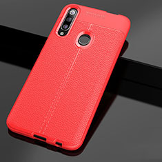 Silikon Hülle Handyhülle Gummi Schutzhülle Flexible Leder Tasche für Huawei Enjoy 10 Plus Rot