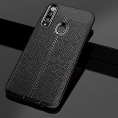 Silikon Hülle Handyhülle Gummi Schutzhülle Flexible Leder Tasche für Huawei Enjoy 10 Plus Schwarz