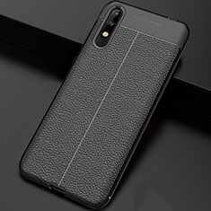 Silikon Hülle Handyhülle Gummi Schutzhülle Flexible Leder Tasche für Huawei Enjoy 10 Schwarz