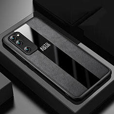 Silikon Hülle Handyhülle Gummi Schutzhülle Flexible Leder Tasche für Huawei Honor 30 Lite 5G Schwarz