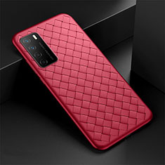 Silikon Hülle Handyhülle Gummi Schutzhülle Flexible Leder Tasche für Huawei Honor Play4 5G Rot