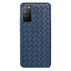 Silikon Hülle Handyhülle Gummi Schutzhülle Flexible Leder Tasche für Huawei Honor X10 5G Blau