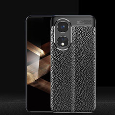 Silikon Hülle Handyhülle Gummi Schutzhülle Flexible Leder Tasche für Huawei Honor X5 Plus Schwarz