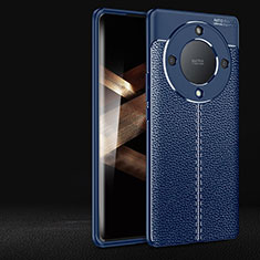 Silikon Hülle Handyhülle Gummi Schutzhülle Flexible Leder Tasche für Huawei Honor X9b 5G Blau