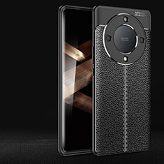 Silikon Hülle Handyhülle Gummi Schutzhülle Flexible Leder Tasche für Huawei Honor X9b 5G Schwarz
