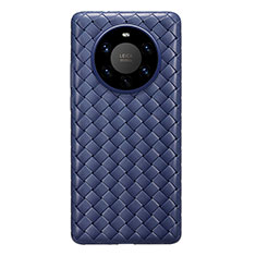 Silikon Hülle Handyhülle Gummi Schutzhülle Flexible Leder Tasche für Huawei Mate 40 Pro+ Plus Blau