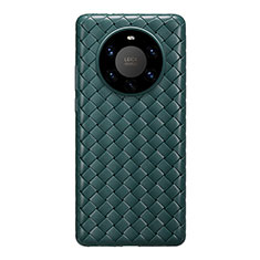 Silikon Hülle Handyhülle Gummi Schutzhülle Flexible Leder Tasche für Huawei Mate 40 Pro+ Plus Nachtgrün