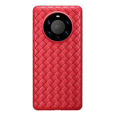Silikon Hülle Handyhülle Gummi Schutzhülle Flexible Leder Tasche für Huawei Mate 40 Pro+ Plus Rot