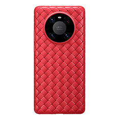 Silikon Hülle Handyhülle Gummi Schutzhülle Flexible Leder Tasche für Huawei Mate 40E 4G Rot