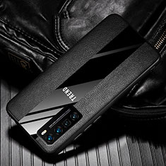 Silikon Hülle Handyhülle Gummi Schutzhülle Flexible Leder Tasche für Huawei Nova 7 Pro 5G Schwarz