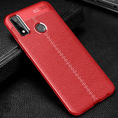 Silikon Hülle Handyhülle Gummi Schutzhülle Flexible Leder Tasche für Huawei Y8s Rot