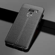 Silikon Hülle Handyhülle Gummi Schutzhülle Flexible Leder Tasche für LG G8 ThinQ Schwarz
