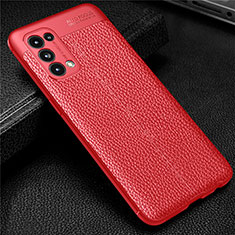 Silikon Hülle Handyhülle Gummi Schutzhülle Flexible Leder Tasche für Oppo Reno5 Pro 5G Rot