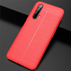 Silikon Hülle Handyhülle Gummi Schutzhülle Flexible Leder Tasche für Realme X3 Rot