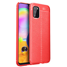 Silikon Hülle Handyhülle Gummi Schutzhülle Flexible Leder Tasche für Samsung Galaxy A02s Rot