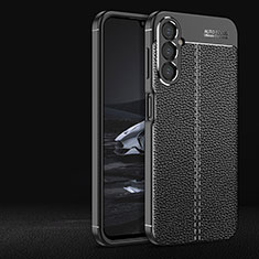 Silikon Hülle Handyhülle Gummi Schutzhülle Flexible Leder Tasche für Samsung Galaxy A14 5G Schwarz
