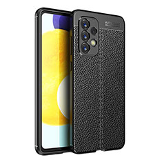 Silikon Hülle Handyhülle Gummi Schutzhülle Flexible Leder Tasche für Samsung Galaxy A33 5G Schwarz