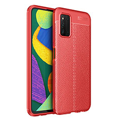 Silikon Hülle Handyhülle Gummi Schutzhülle Flexible Leder Tasche für Samsung Galaxy F52 5G Rot